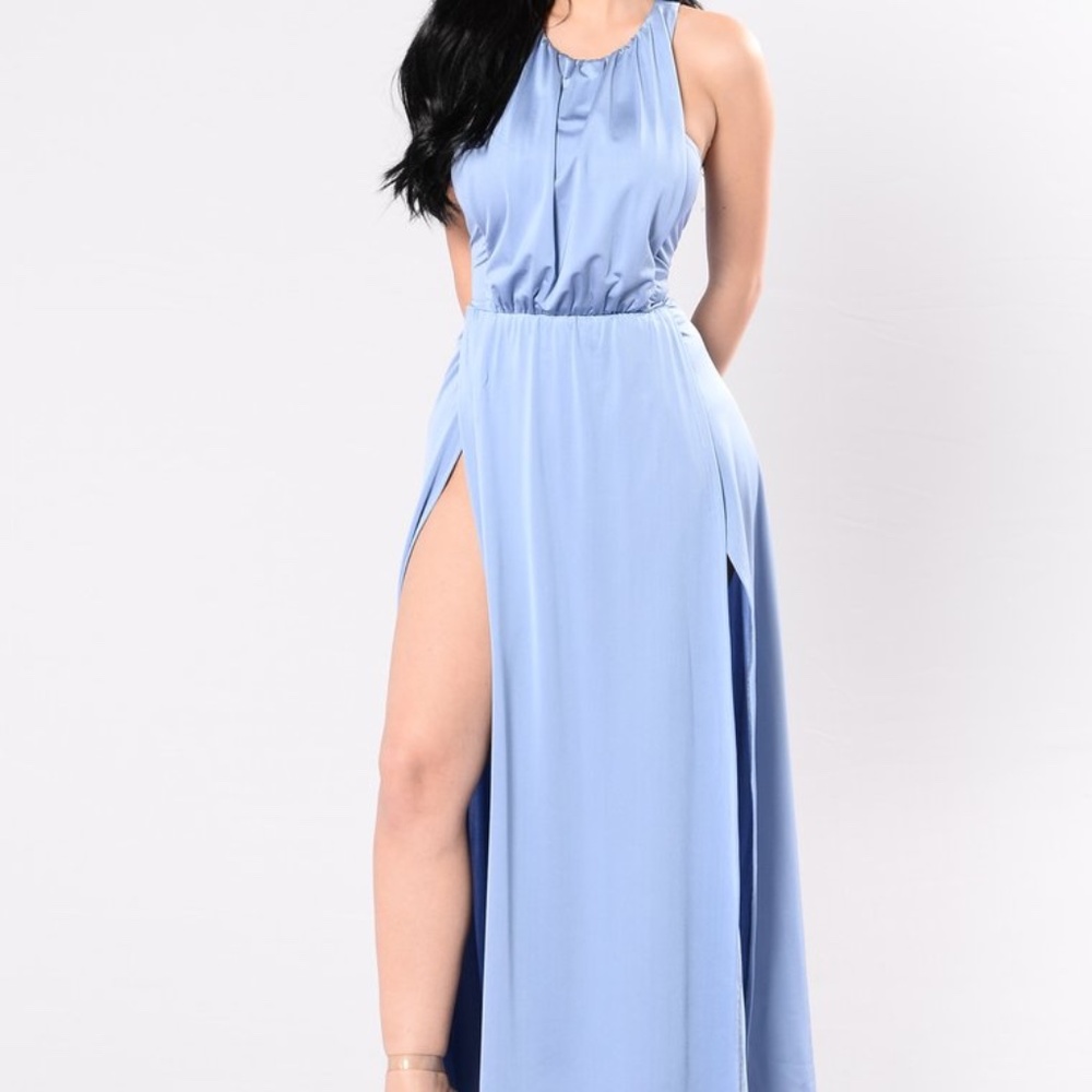 Fashion Nova Delfin Sky Blue Dress